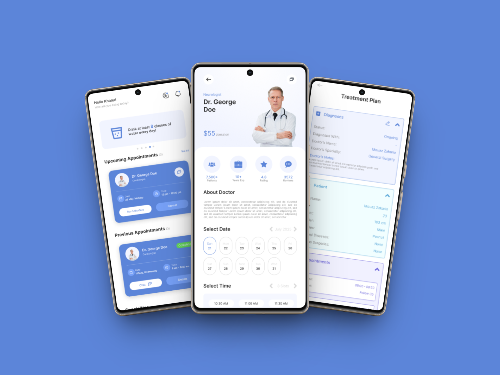 Shifaa app screens